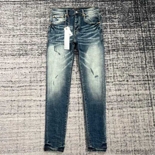 

mens jeans purple designer jeans mens designer pant mens slim fit elastic embroidery fashion jean style cat whisker whitening men's bro, Blue