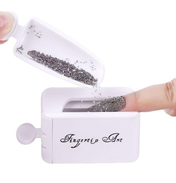 

portable dipping powder magic mirror nail glitter dust recycling tray mini nail caviar sequins storage box manicure tools1263175, Silver