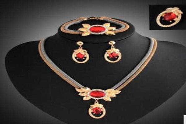 

selling fashion exaggerated goldplated bracelet necklace earring ring sets8567323, Slivery;golden