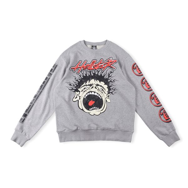 

23ss autumn europe hoodie fashion streetwear studios records men crew neck cvc fabrics pullover sweatshirt premium version jumpers, Black;brown