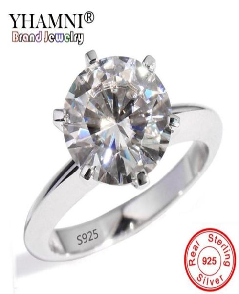 

yhamni 100 925 solid silver rings 15ct cz zircon solitaire engagement rings for women wedding finger rings gift jewelry ynr12180178838386, Slivery;golden