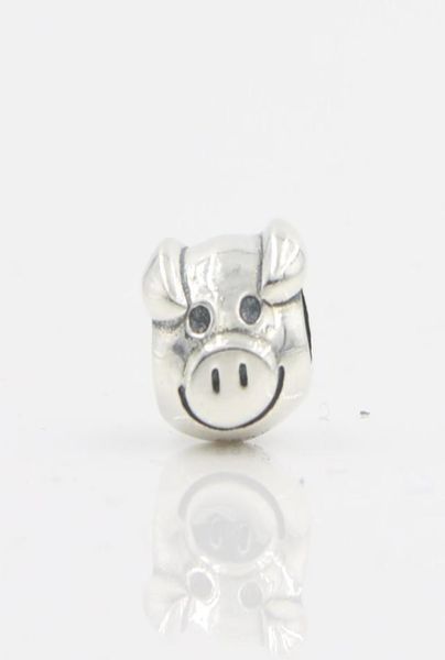 

diy original jewery lovely animal pig charm beads made of s925 silver fits for bracelets and bangles lb17 in lucky sonny store2569770, Black