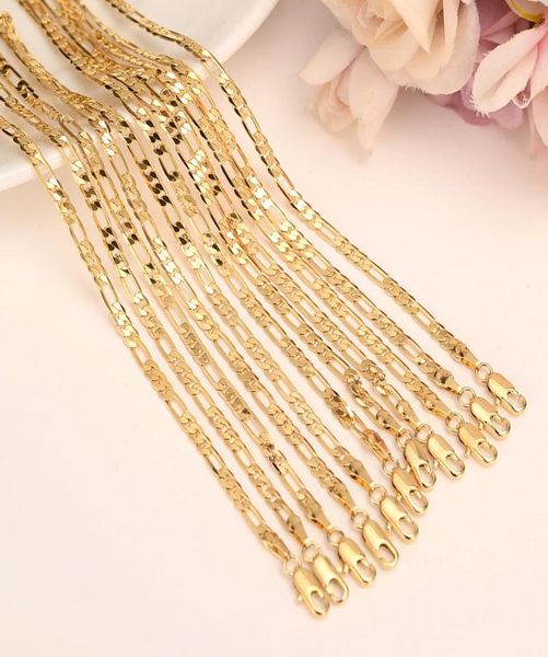 

gold filled mens 5mm60cm italy carved flat figaro iced out hip hop necklace bracelet chain men boysjewelry gift chains1486515, Silver