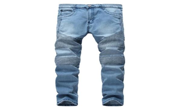 

men jeans biker jeans fashion hiphop skinny jeans for men streetwear hip hop stretch hombre slim pants2437207, Blue