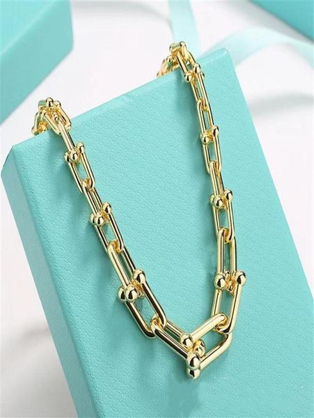

european and american joint titanium steel necklace ins hip hop gold rough chain neck chain punk collarbone chain stacked collar d9211067, Silver