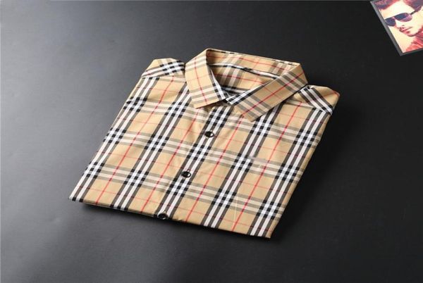 

2021 luxurys designers dress shirt menswear fashion society black men solid color business casual mens long sleeve m4xl 012174839250, White;black