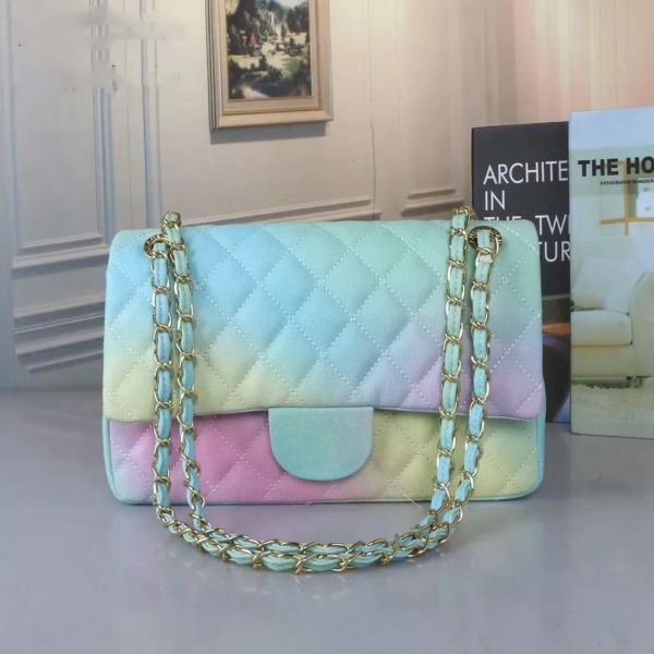 

2023 luxury designer handbagy women's leather crossbody shoulderbag handbag caviar bags gold chain bag multi-layer classic tote bag pur