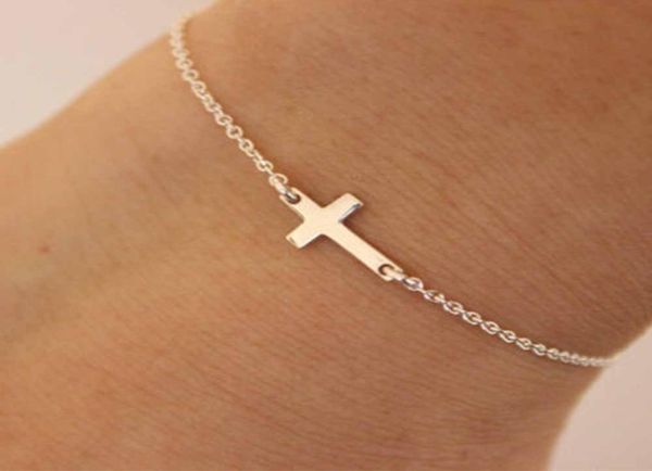 

2018 charm cross cross chain bracelet fashion jewelry pulseras mujer women039s bracelet5084600, Black
