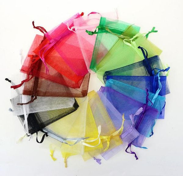 

great whole 79cm jewelry bags mixed organza jewelry wedding party favor xmas gift bags purple blue pink yellow black with dra5891583, Pink;blue