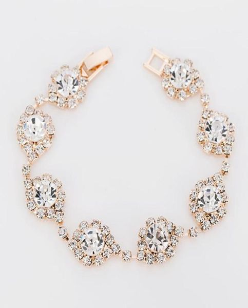 

whole fashion shining crystal bracelets gold silver plated bracelet bangles jewelry accessories for women lady wedding party5379976, Black