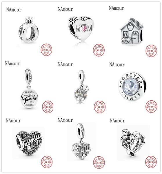 

2019 new 925 sterling silver mom house family tree forever diy bead fit original charms bracelet jewelry for women f2766598872, Blue;slivery