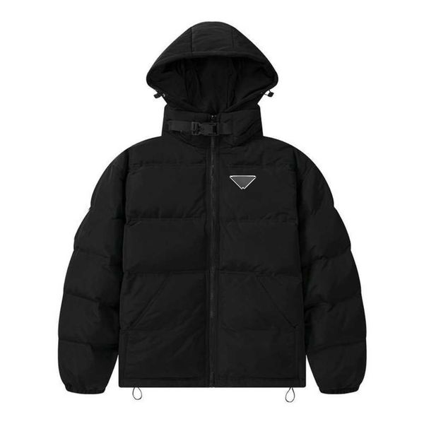 

autumn and winter ladies hooded thick loose down coat, neck tie design, can lock the hat does not leak warm, the version is simple and fashi, Black