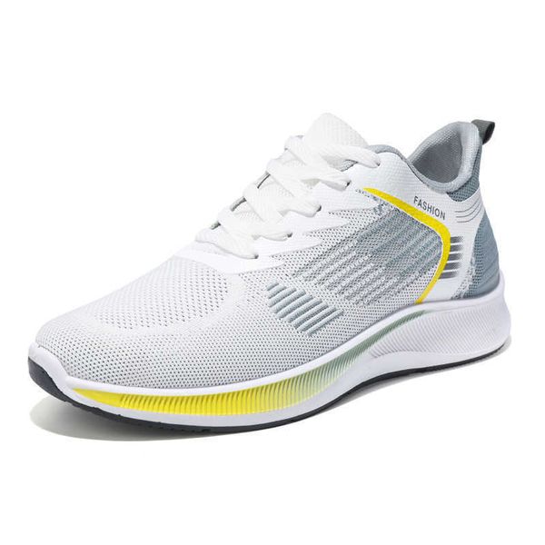 

men breathable fashion sneakers mesh sports shoes outdoor running trainers for youth black white