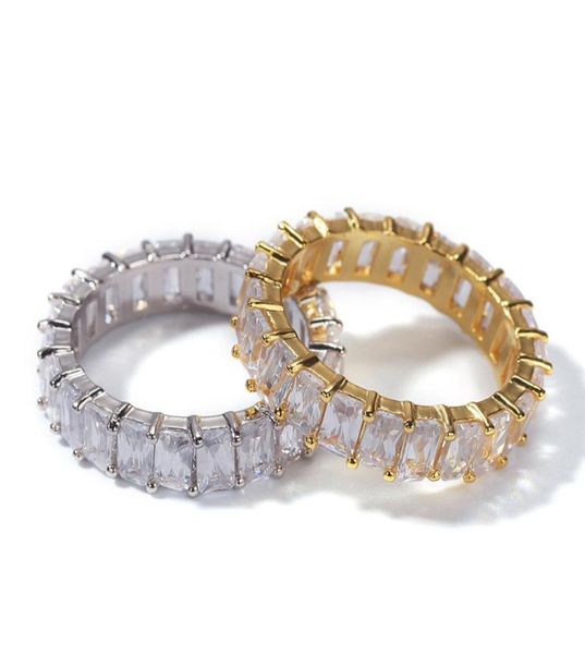 

luxury band zircon rings for women eternity promise cz crystal finger ring engagement wedding jewelry love gift2524407, Silver