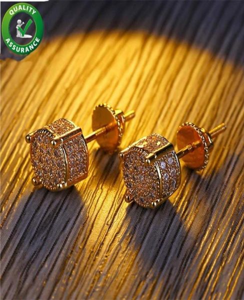 

gold earrings designer stick for men women cubic zirconia jewelry hip hop accessories iced out stud earring7155850, Golden