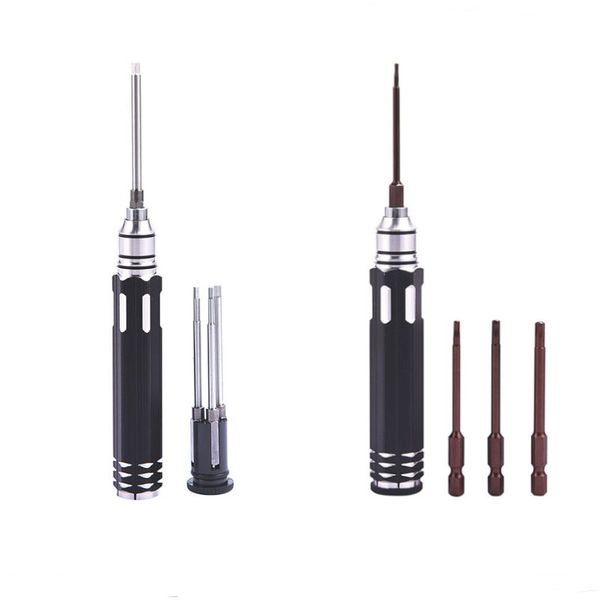 

1.5, 2, 2.5 & 3mm metric 4-in-1 allen key driver hex drill bit set rc screwdriver tools for rc car model plane