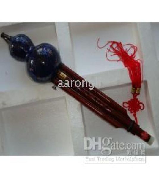 

wonderful blue china trad musical instrument gourd flutes cloisonne hulusi4899797