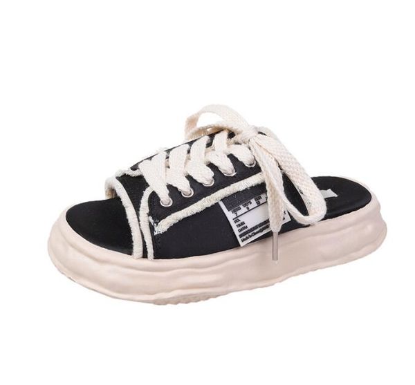 

summer women weave slippers platform shoes fashion design mules flip flops candy color sandals flat casual soft outdoor shoes 35-40, Black