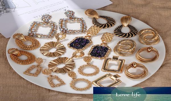 

vintage geometric earrings golden color women039s earrings big new fashion bohemia drop earing modern jewelry6855146, Silver