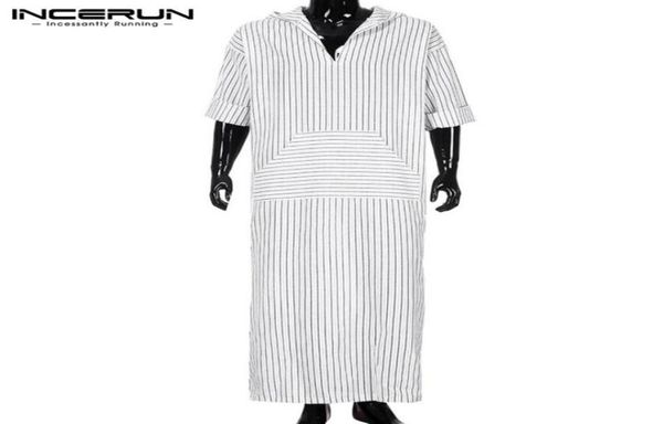 

arab clothes men robe islamic arabe bathrobe kaftan long dress full length robe white stripe lounge gown saudi arabia hombre1199331, Black;brown