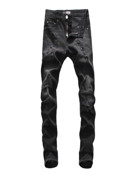 

new brand of fashionable european and american mens casual jeans highgrade washing pure hand grinding quality optimization 90192838486, Blue