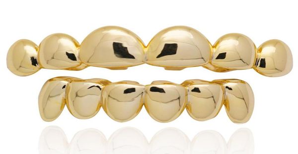 

hip hop new teeth grillz iced out bottom tooth set for men women 3 colors fashion irregular tooth grillz jewelry4128503, Slivery;golden