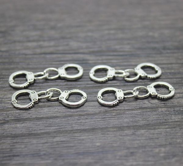

30pcslot 31x11mm antique silver handcuff charm pendant0122481741, Bronze;silver