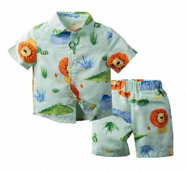 

kids boys summer clothes toddler baby boys fashion summer gentleman cartoon short sleeve shorts 2pcs outfits set 2020 cgjv5857818, White