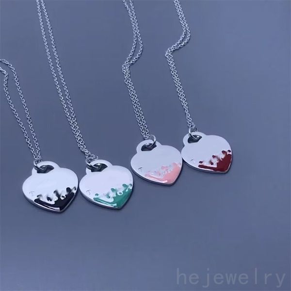 

letters luxury necklace heart love necklaces for lady fashion accessories stainless steel jewelry valuable nice looking trendy designer chia, Silver