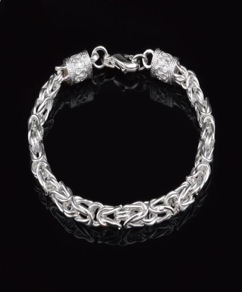 

new 925 sterling silver chain bracelet 6mm x20cm street style fashion jewelry christmas gifts low kka10801832689, Golden;silver