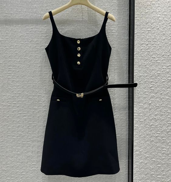 

european fashion brand sleeveless little black dress