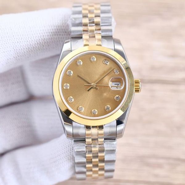 

31mm women's watches diamond ladies rolejes watch datejust sapphire 18k rose gold automatic movement mechanical oyster jubilee bracelet, Slivery;golden