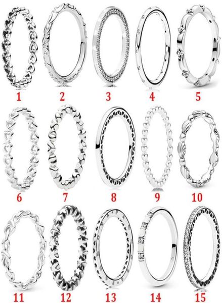 

100% 925 sterling silver fit ring hearts rings elegant love romance jewelry engagement lovers fashion wedding couple for women6455246, Slivery;golden