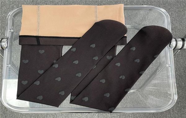 

socks hosiery autumn spring translucent bow love heart pattern fake skin thin legs warm collant femme medias stockings tights se4968695, Black;white