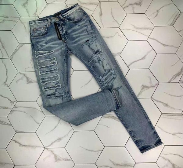 

ph369 men039s distressed ripped skinny jeans fashion mens jeans slim motorcycle moto biker causal mens denim pants hip hop men 7988244, Blue