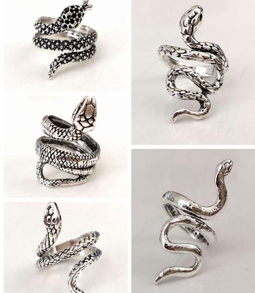 

20pcs/lot antique silver styles mix ring male female opening adjustable rings exaggerated metal alloy jewelry2582060