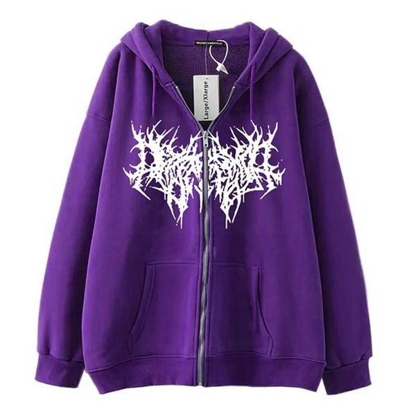 

luxury designer men hoodies large women's personalized printed zippered cardigan hooded jacket for couples casual thickened plush essen, Black