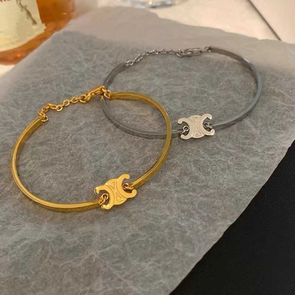 

arc de triomphe fashionable ins light luxury folded bracelet advanced sense small people net red temperament french style, Golden;silver