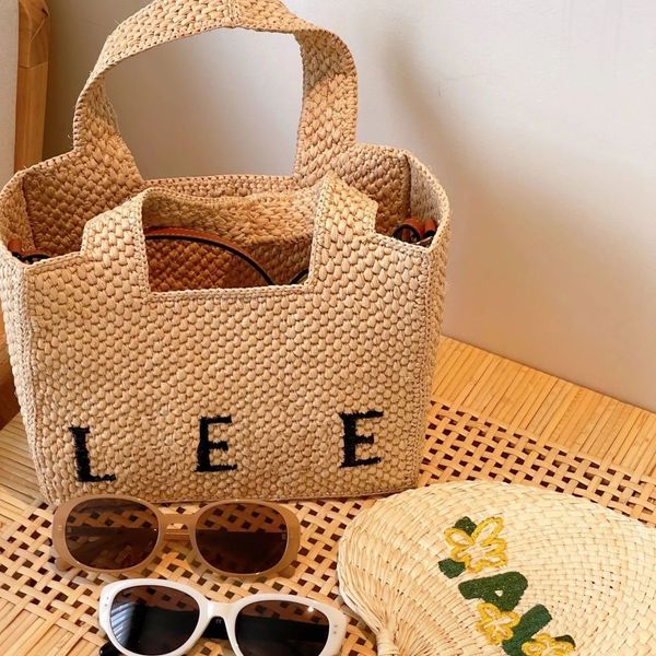 

straw clutch bag raffias weave font totes luxury designer bags beach shopper cross body shoulder bags pochette vintage city summer 2 sizes l