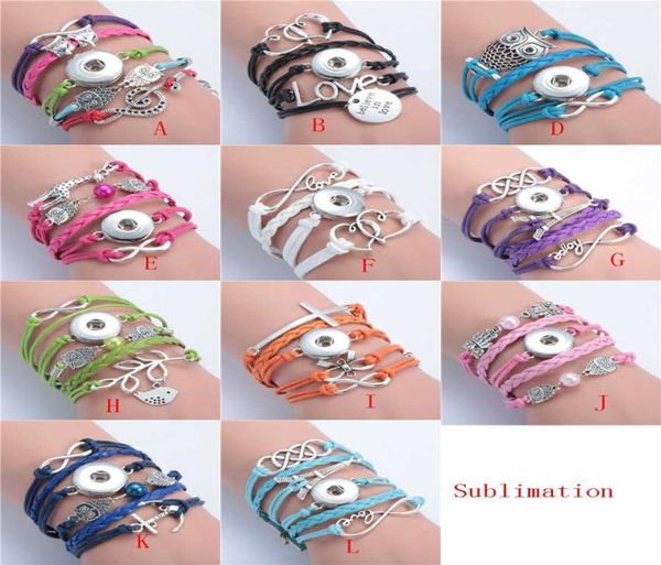 

knitted bracelet for sublimation women diy customized bracelets thermal transfer printing blank consumables gifts 11 styles2078163, Black