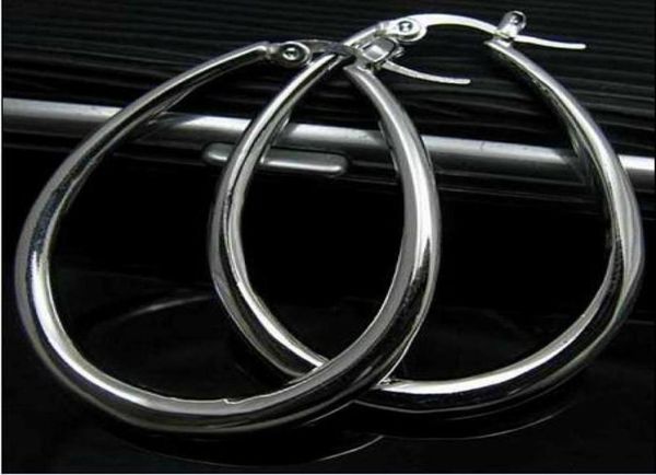

selling 925 silver ushaped hoop earrings 45cm long 10pairlot7675516, Golden;silver