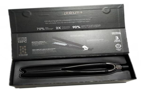 

9hd platinum hair straightener ceramic flat iron professional styler hairs curler straighteners plate tools4328878, Black