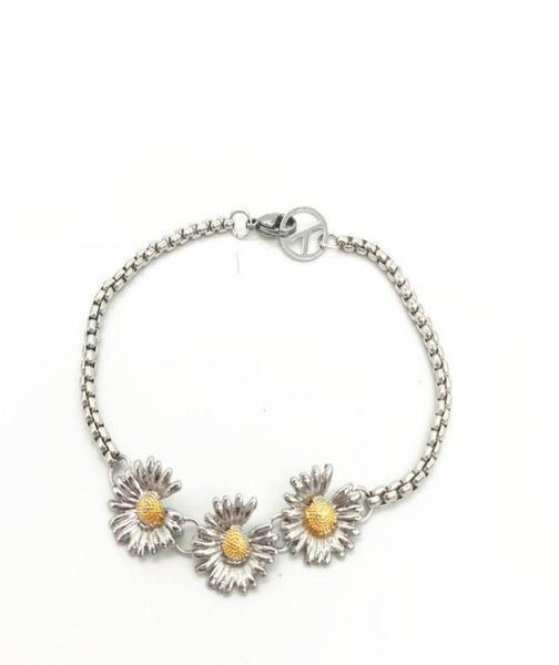 

kpop gdragon three daisy design bracelet peaceinusone women039s jewelry accessories cll278 metal trendy link chain7073821, Black
