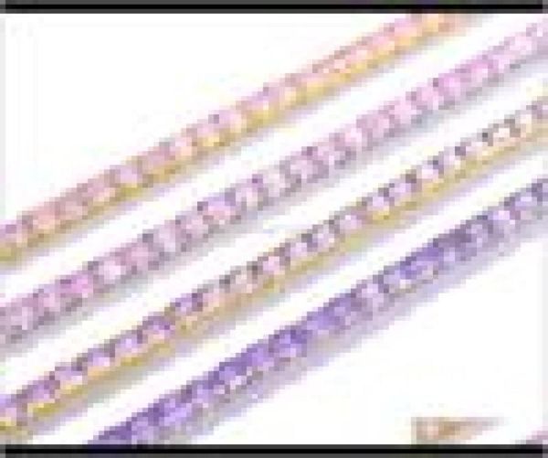 

tennis graduated necklaces pendants drop delivery 2021 4mm men hip hop single layer tennis chain rhinestone inlaid gift one row6182889, Black