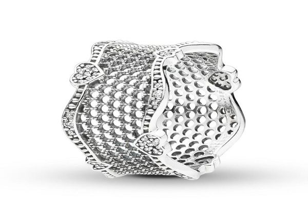 

authentic 925 sterling silver pave hearts lace love ring luxury designer jewelry women engagement rings sets with charmes original6235100