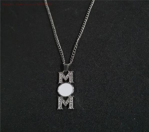 

sublimation blank new mom po necklaces pendants transfer printing consumables for mother039s day gift9455586, Silver