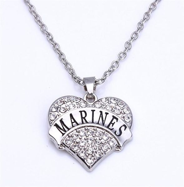 

marines heart necklace326h012345678910111213146427157, Silver