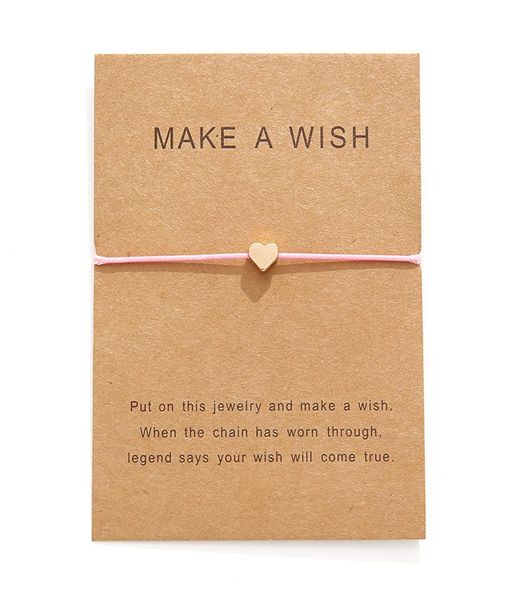 

simple fashion mini heartshaped charm bracelet femme adjustable lucky red string bracelets women kids wish jewelry card gift2951604, Golden;silver