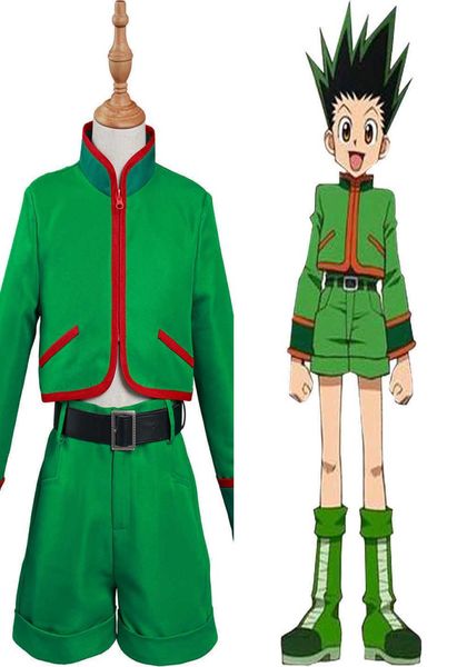 

hunter x hunter cosplay gon css cosplay costume children outfits full suit halloween carnival for kids y09036698416, Black;red