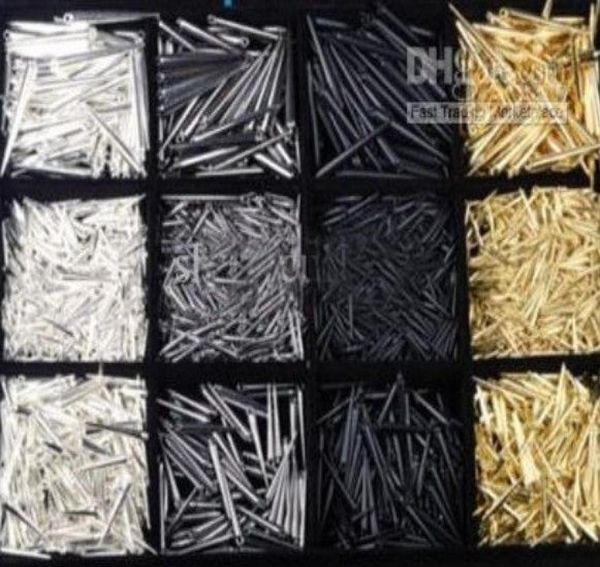 

selling 800pcs ccp earrings spikes beads mix colors 9303638, Black